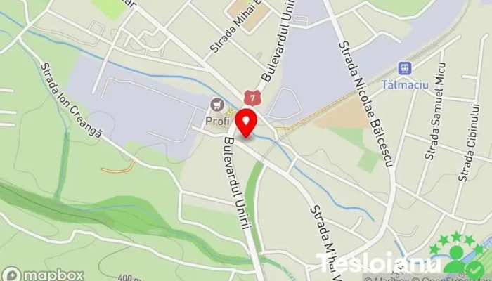 hartă a ACSTAL S.A. Furnizor de apă îmbuteliată în Tălmaciu