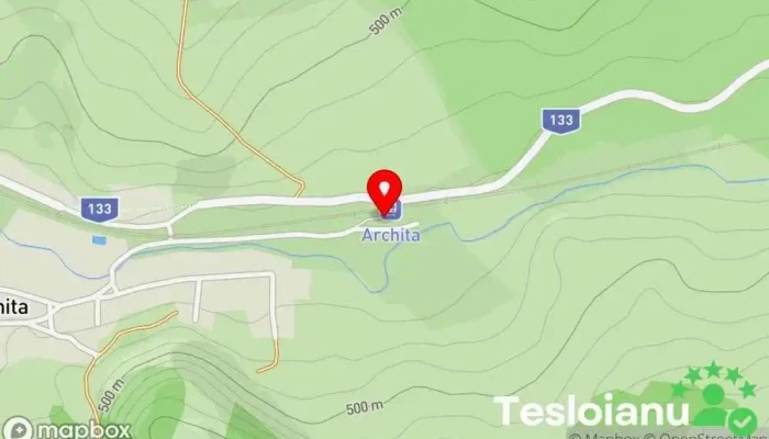 hartă a Archita Gară în 