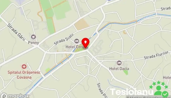 hartă a Balta Dracului Atracție turistică în Covasna