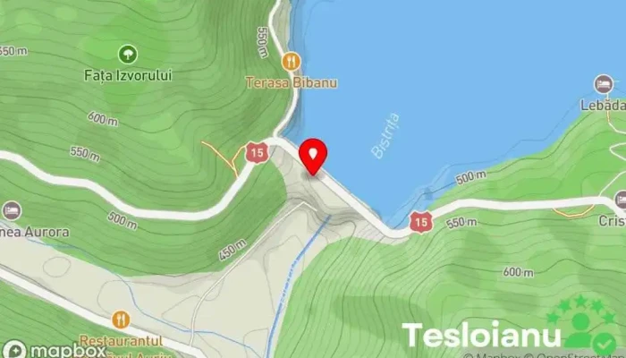 hartă a Barajul Bicaz (Izvoru Muntelui) Baraj, Atracție turistică în 