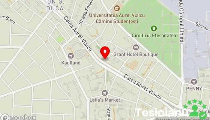 hartă a C. A. I. Curtici Magazin de mezeluri în Arad