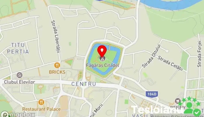 hartă a Cetatea Făgărașului Fortăreață, Reper istoric în Făgăraș
