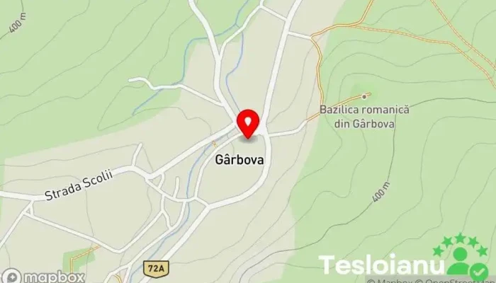 hartă a Cetatea Greavilor Atracție turistică, Fortăreață, Monument în Gârbova