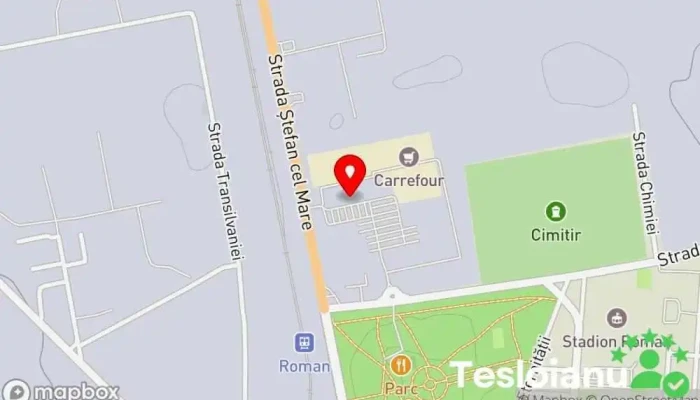 hartă a Copiere Chei Roman Value Center Servicii de duplicare chei în Roman