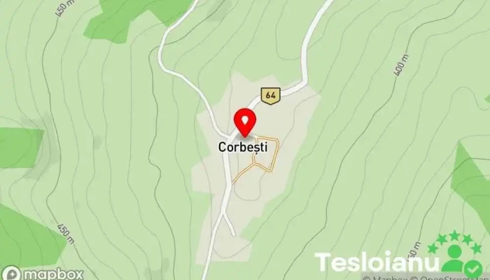hartă a Corbești  în Corbești