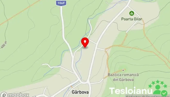 hartă a Crama Garbova Fermă în Gârbova