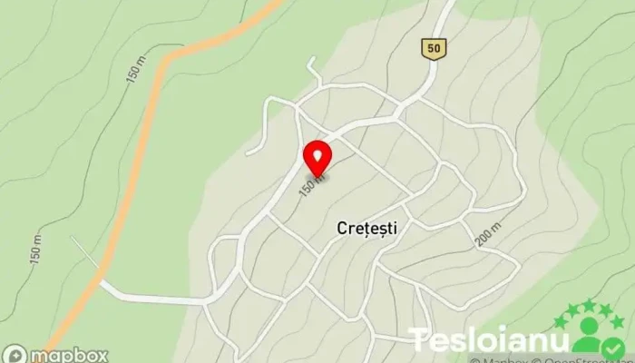 hartă a Crețești  în Crețești