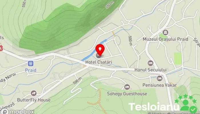 hartă a Csatari Bed & Breakfast, Restaurant în Praid