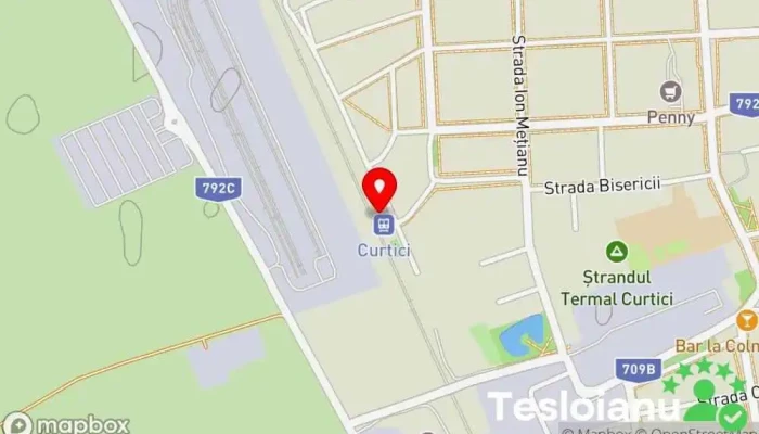 hartă a Curtici Gară în Curtici