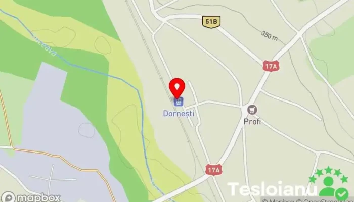 hartă a Dorneşti Servicii de transport în Comuna Dornești