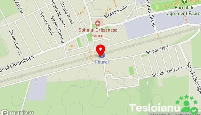 hartă a Făurei Gară în Făurei