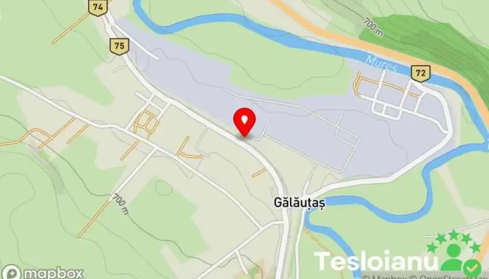 hartă a Gălăuțaș  în Gălăuțaș