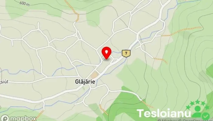 hartă a Glăjărie  în Glăjărie