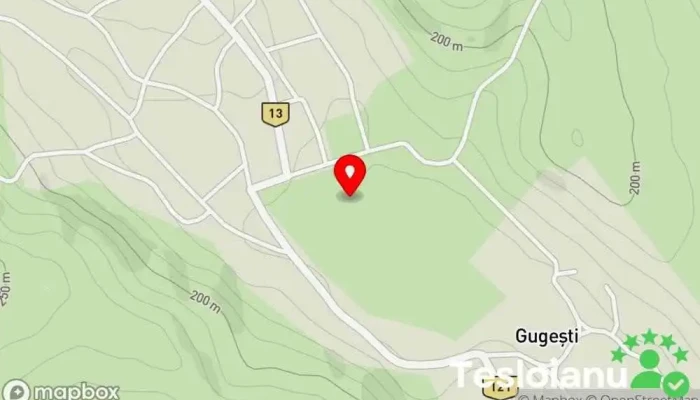 hartă a Gugești  în Gugești