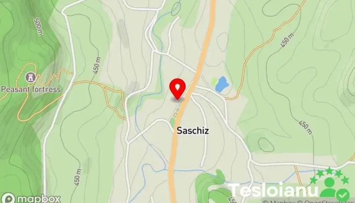 hartă a Hanul Cetății Pensiune, Bar, Restaurant în Saschiz/Mures