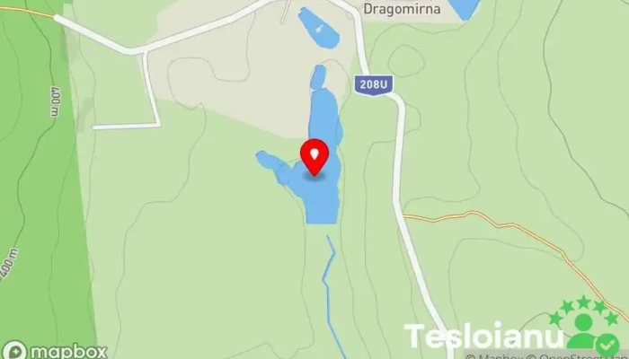 hartă a Iaz pescuit Dragomirna Zonă de pescuit în DJ208U