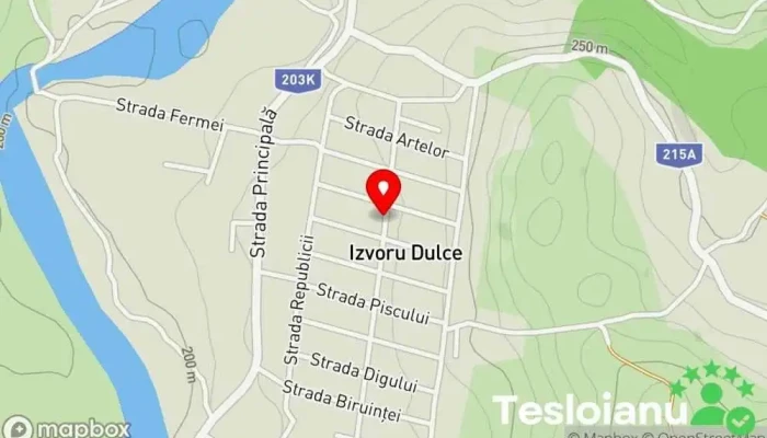 hartă a Izvoru Dulce  în Izvoru Dulce