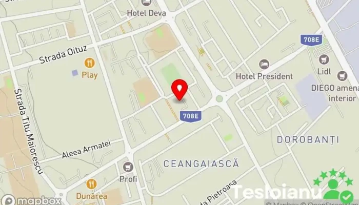 hartă a la centrala Cafenea în Deva
