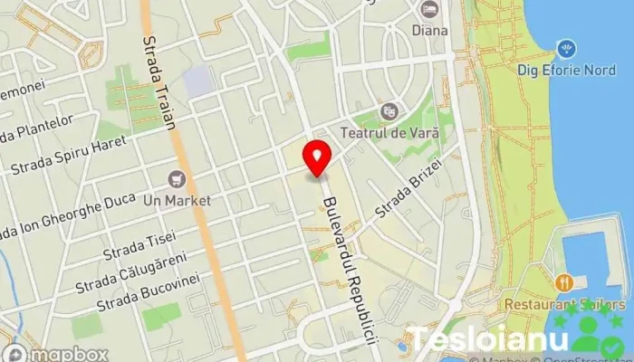hartă a La Ruși Magazin cu articole pentru pescuit, Magazin de aparatură electrocasnică, Magazin de biciclete, Dealer de scutere electrice în Eforie Nord
