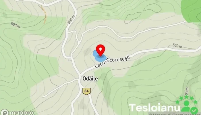 hartă a LAC ODAILE, JUDETUL BUZAU Zonă pentru excursii în Lacu