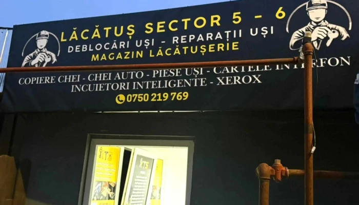 Lacatus Sector 5 6 -    Deblocari Usi   Copiere Chei Tag Interfon   Chei Auto   Magazin Lacatuserie Exterior - București