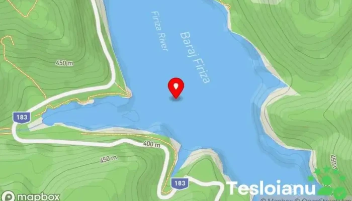 hartă a Lacul de Acumulare Firiza Rezervor în 