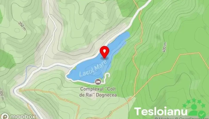 hartă a Lacul Dognecea Iaz în 
