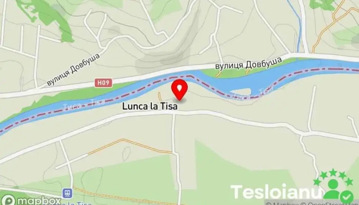 hartă a Lunca La Tisa(luh)maramures-romania Primăria satului în Lunca la Tisa