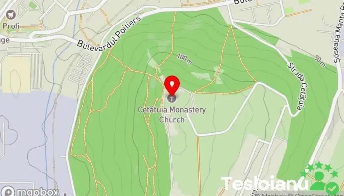 hartă a Mănăstirea Cetățuia Mănăstire, Atracție turistică în Iași