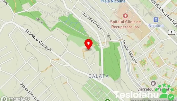 hartă a Mănăstirea Galata Mănăstire, Biserică, Atracție turistică în Iași