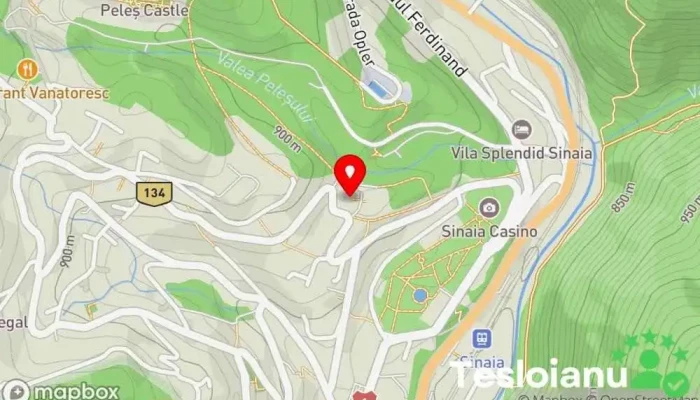 hartă a Mănăstirea Sinaia Mănăstire, Atracție turistică în Sinaia