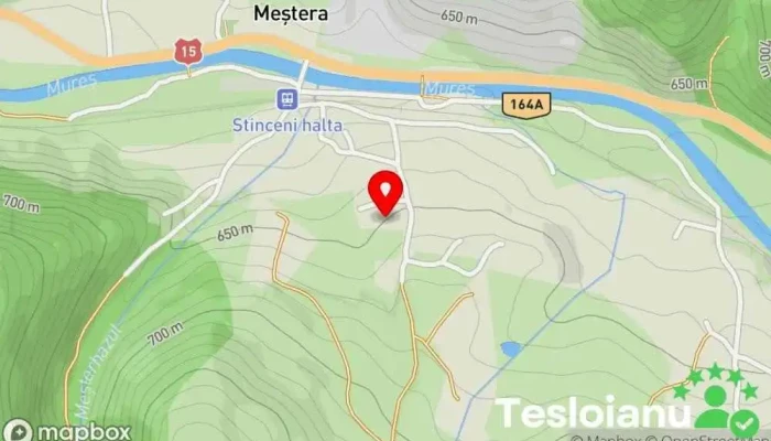 hartă a Meștera  în Meștera