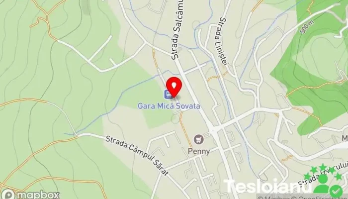 hartă a Mocănița Sovata Atracție turistică în Sovata
