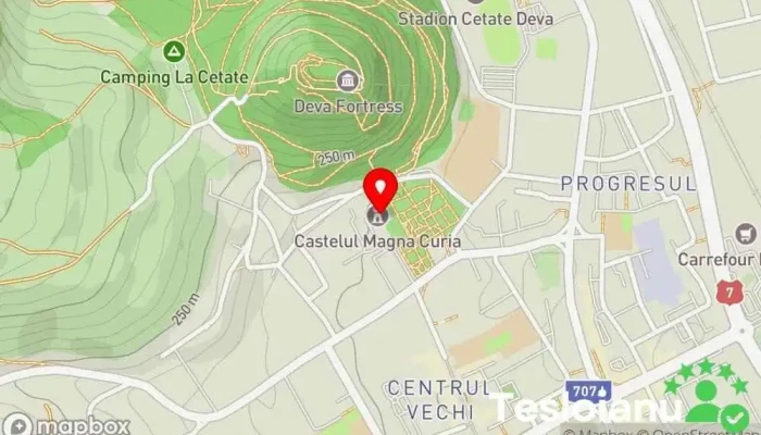 hartă a Muzeul Civilizației Dacice și Romane Muzeu de istorie, Castel, Atracție turistică în Deva
