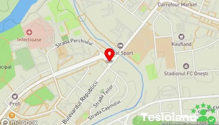 hartă a Onești  în Onești