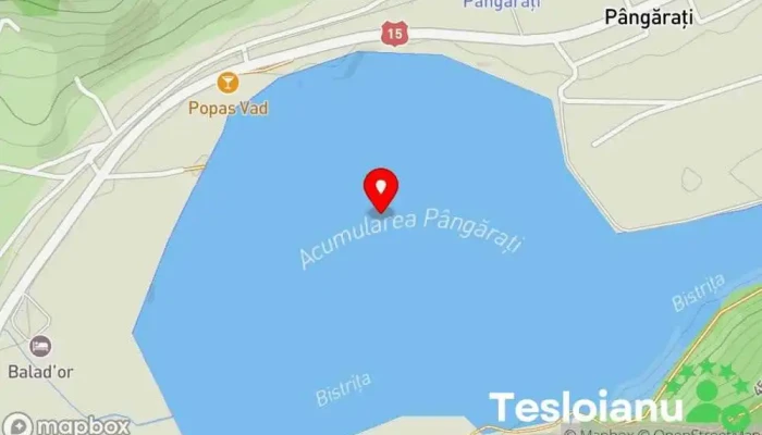 hartă a Pângărați Lac în 