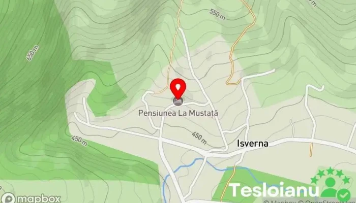 hartă a Pensiunea La Mustata Cazare în Isverna