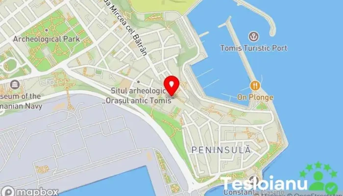 hartă a Piața Ovidiu Reper istoric în Constanța