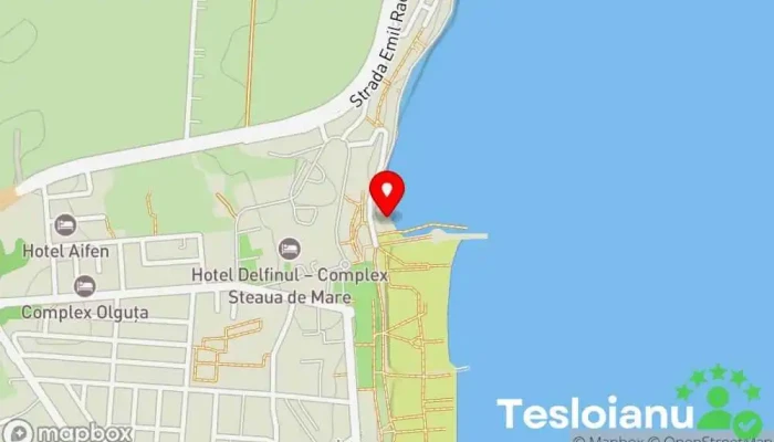 hartă a Plaja Steaua de mare Pavilion pe plajă în Eforie Nord