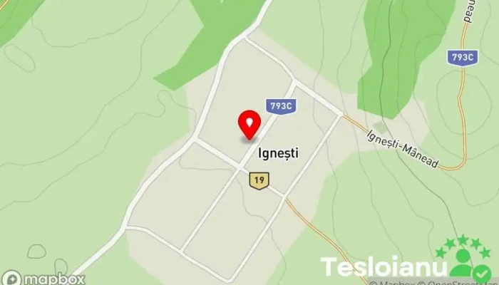 hartă a Primăria Ignești Primărie în Igneşti