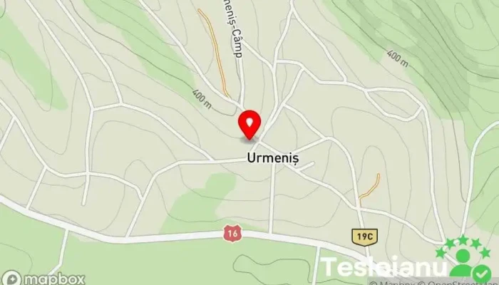 hartă a Primăria Urmeniș Primărie în Urmeniş