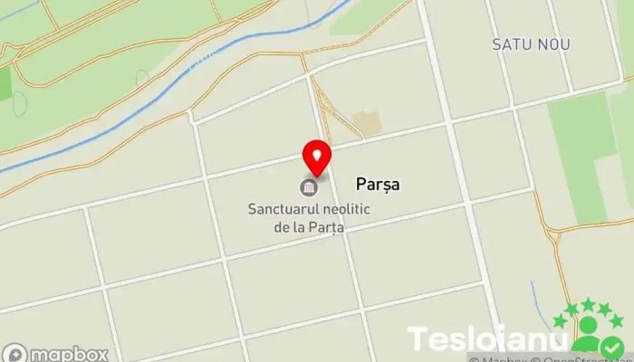 hartă a Sanctuarul neolitic de la Parța Muzeu arheologic în Parța