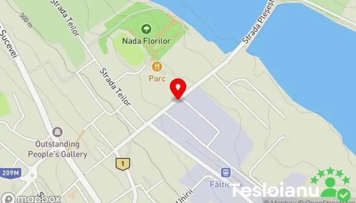 hartă a Statie ITP Automotive Center Werkstat Punct de inspecție auto, Punct de inspecție auto pentru noxe, Serviciu de inspecție a vehiculelor în Fălticeni