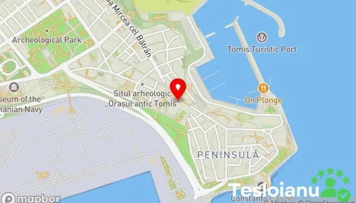 hartă a Statuia lui Ovidiu din Constanța Sculptură, Atracție turistică în Constanța