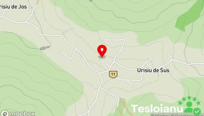 hartă a Urisiu de Sus  în Urisiu de Sus