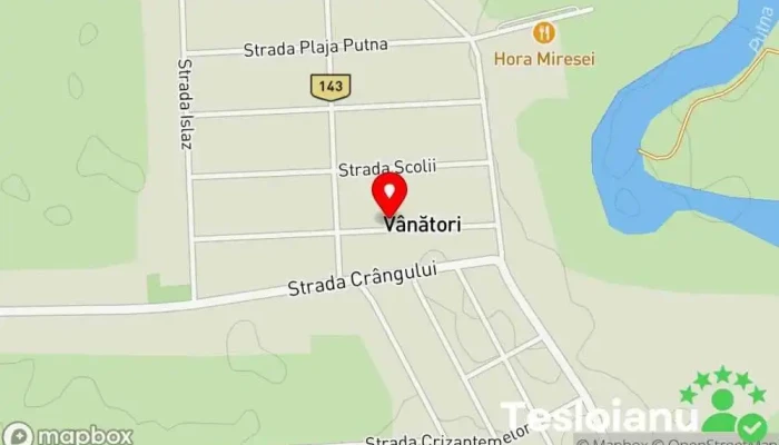 hartă a Vânători  în Vânători