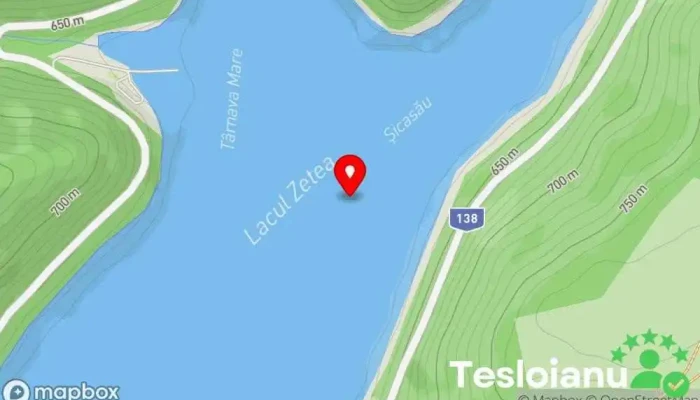 hartă a Zetea Lac în 